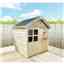 4 X 4 Isabelle Snug Den Wooden Playhouse With Apex Roof, Single Door And Window