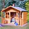 Installed 6 X 56 (1.79m X 1.19m) - Wooden Playhouse - Single Door - 2 Windows - 12mm Wall Thickness