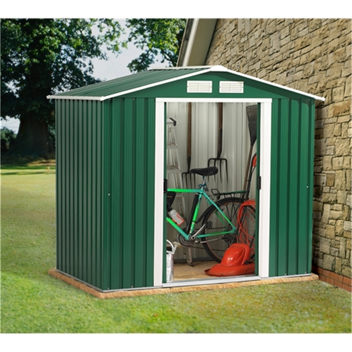 6 x 4 Budget Metal Shed (2.01m x 1.22m) HomeBerry