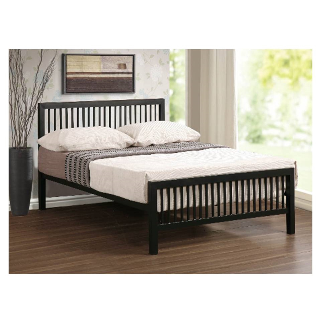 Shaker Style Black Metal Bed Frame - King Size 5ft - Free Next Day