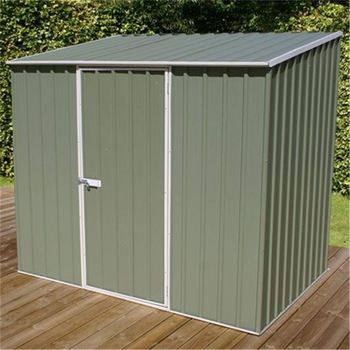 8 x 5 premier pale eucalyptus metal garden shed 2.26m x 1