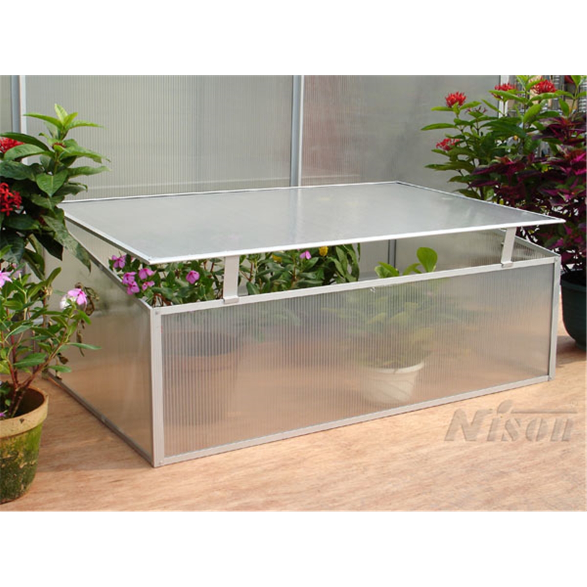 ALUMINIUM COLD FRAME 100 x 60 x 40CM HomeBerry