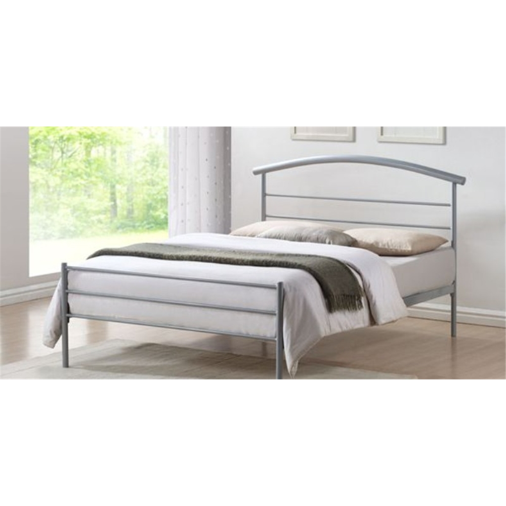 Silver Metal Bed Frame - Single 3ft - Free Next Day Delivery* | HomeBerry