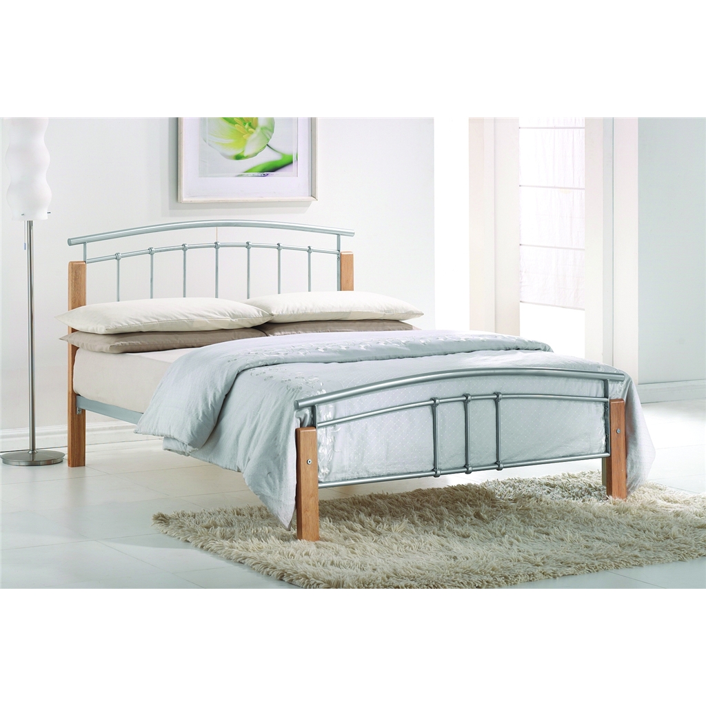Silver Metal Beech Post Bed Frame King Size 5ft Free Next Day Silver Metal Beech Post Bed Frame King Size 5ft Free Next Day Delivery Homeberry