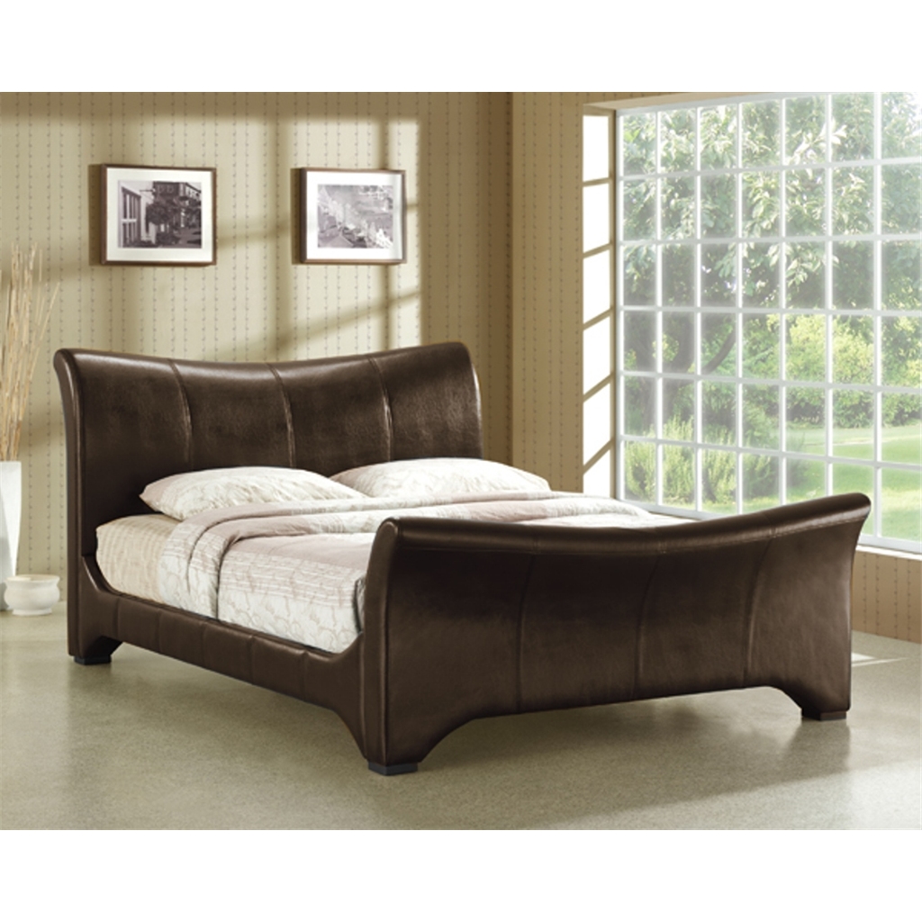 Leather bed frame king channelulsd