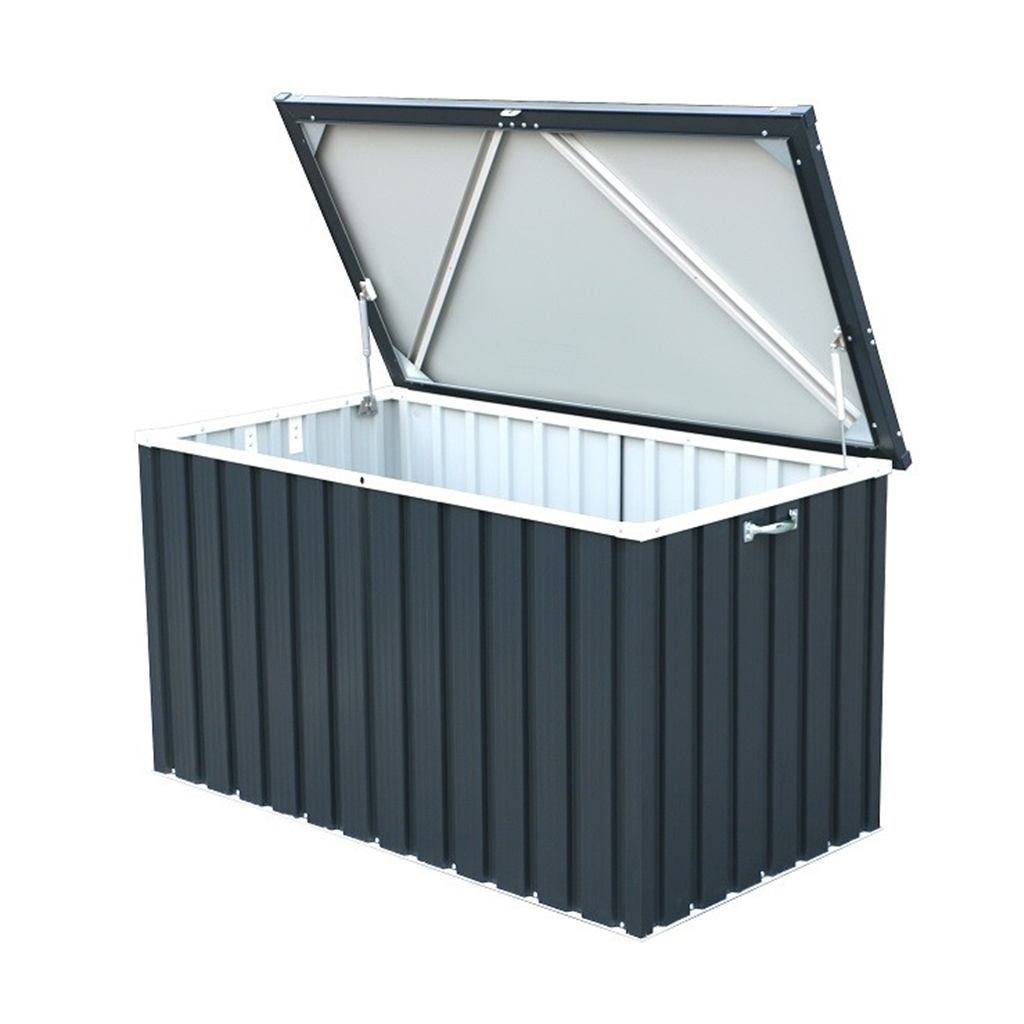 4 x 2 deluxe grey metal storage box 1.28m x 0.68m