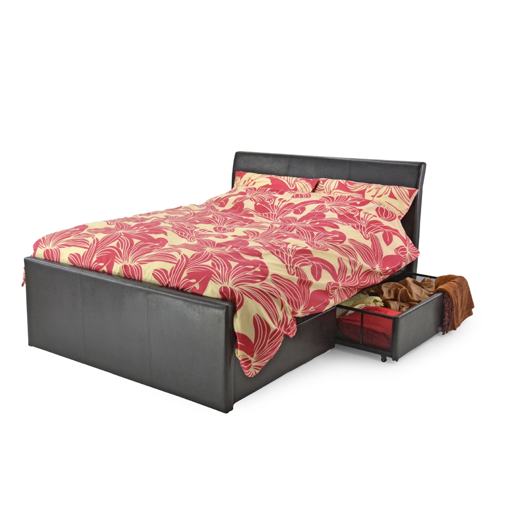 Texas Drawer Divan Brown Bed Frame Double 4ft 6" HomeBerry