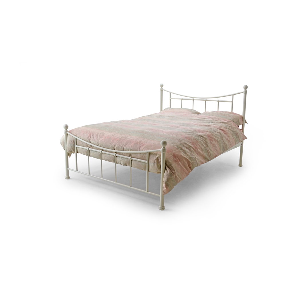 Ivory Bristol Metal Bed Frame King Size 5ft HomeBerry