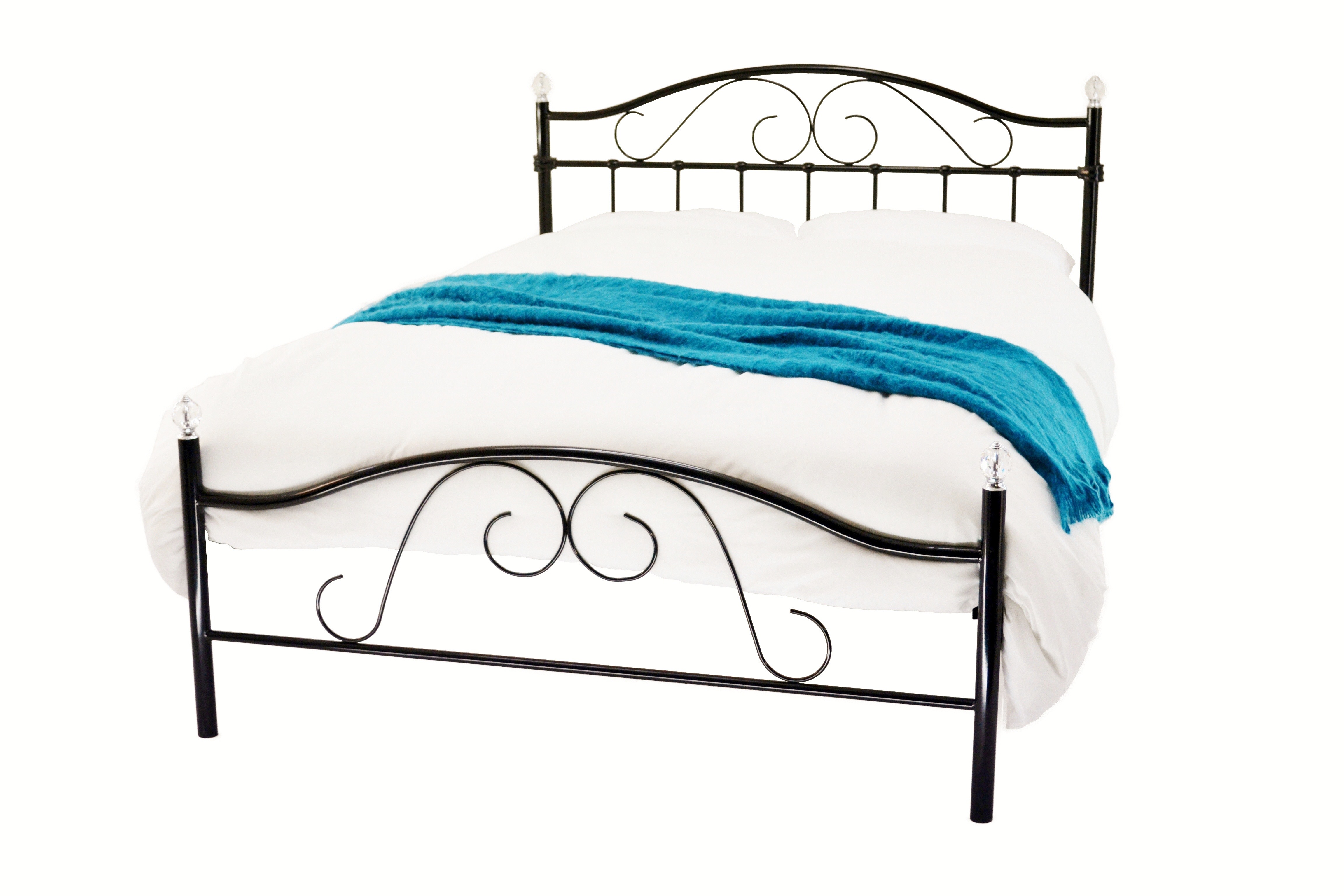 Sussex Black Bed Frame Double 4ft 6" HomeBerry