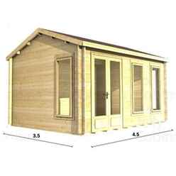 15 X 12 Log Cabin (2076) - Double Glazing (34mm Wall Thickness)