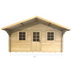 13 X 13 Log Cabin (2073) - Double Glazing (34mm Wall Thickness)