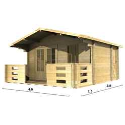 13 X 10 Log Cabin (2045) - Double Glazing (34mm Wall Thickness)