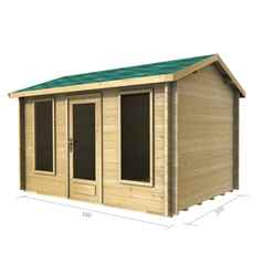 3.5m X 2.5m (12 X 8) Log Cabin (2038) - Double Glazing (34mm Wall Thickness)