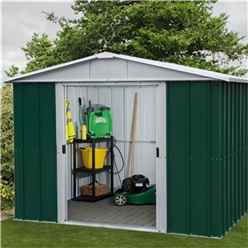 94 X 75 Apex Metal Shed With Free Anchor Kit (2.85m X 2.26m)