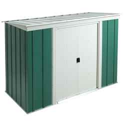 ** Disco July 21 ** 8 X 4 Deluxe Metal Pent Shed (2.54m X 1.19m)