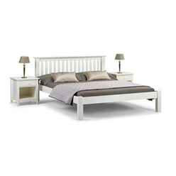 Stone White Finish Shaker Style Low Foot End Bed - King 5ft