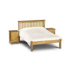 Pine Finish Shaker Style Low Foot End Bed - Double 4ft 6