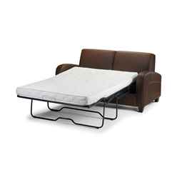Brown Faux Leather Sofa Bed