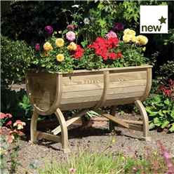 Deluxe Marberry Barrel Planter