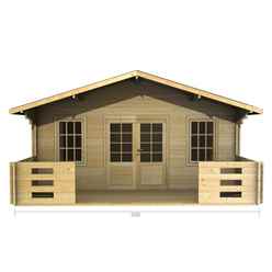 5m X 3m (16 X 10) Log Cabin (2087) - Double Glazing (70mm Wall Thickness)