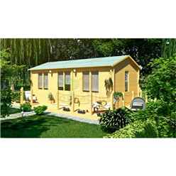 7.0m X 4.0m (23 X 13) Log Cabin (5150) - Double Glazing (70mm Wall Thickness)