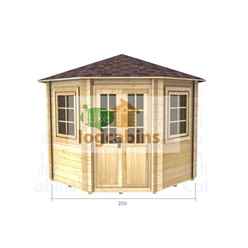 2.5m X 2.5m (8 X 8) Log Cabin (2036) - Double Glazing (44mm Wall Thickness)