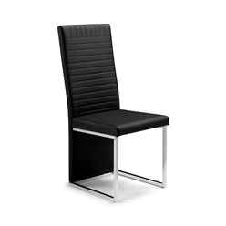 Tempo Black Faux Leather Dining Chair