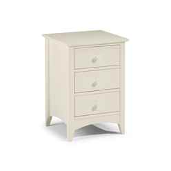 Stone White Cameo Bedside Drawer - 3 Drawers