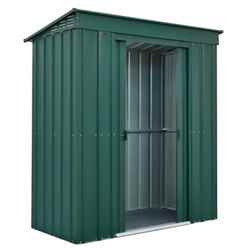 6 X 3 Premier Easyfix - Pent - Metal Shed - Heritage Green (1.80m X 0.93m)