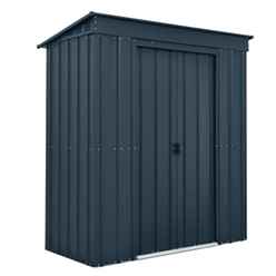 6 X 4 Premier Easyfix - Pent - Metal Shed - Anthracite Grey (1.80m X 1.24m)