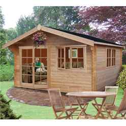 16 X 10 Apex Log Cabin (4.79m X 2.99m) - 34mm Tongue And Groove Logs