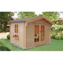 10 X 8 Log Cabin (2.99m X 2.39m) - 34mm Tongue And Groove Logs