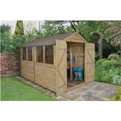 8 X 10 Pressure Treated Apex Workshop + 4 Windows