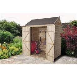 6 X 4 Reverse Overlap Apex Shed + Double Doors **discontinued**