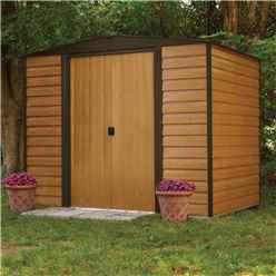 Installed - 8 X 6 Deluxe Woodvale Metal Shed Floor Included (2.53m X 1.81m) Installation Included