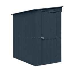 4 X 8 Lean To Anthracite Grey Metal Shed (1.13m X 2.34m)