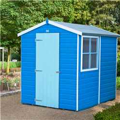 Installed 7 X 5 Tongue And Groove Apex Wooden Garden Shed / Workshop - Single Door - 12mm Wall Thickness