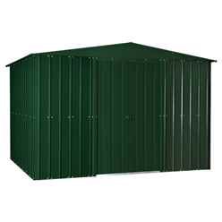 10 X 8 Premier Easyfix – Apex – Metal Shed - Heritage Green (3.07m X 2.47m)