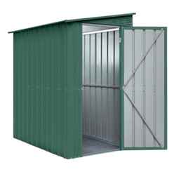 4 X 6 Lean To Heritage Green Metal Shed (1.13m X 1.71m)
