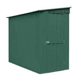4 X 8 Lean To Heritage Green Metal Shed (1.13m X 2.34m)