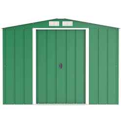 8 X 8 Value Apex Metal Shed - Green (2.62m X 2.42m)