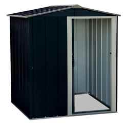 5 X 4 Value Apex Metal Shed - Anthracite Grey (1.62m X 1.22m)