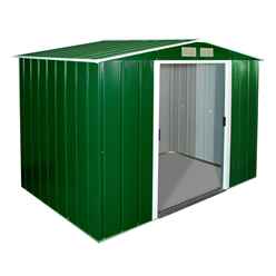 10 X 10 Value Apex Metal Shed - Green (3.22m X 3.02m)