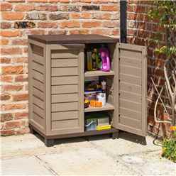 ** Disco March 22 ** 2 5 X 1 7 Mocha Plastic Utility Cabinet  (750mm X 500mm)