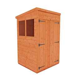 4 X 4 Tongue And Groove Pent Shed With Double Doors (12mm Tongue And Groove Floor And Roof)
