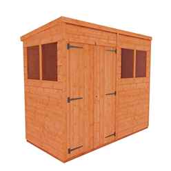 8 X 4 Tongue And Groove Pent Shed With Double Doors (12mm Tongue And Groove Floor And Roof)