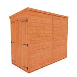 8 X 4 Windowless Tongue And Groove Pent Shed With Double Doors (12mm Tongue And Groove Floor And Roof)