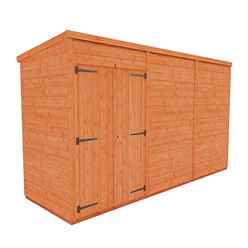 12 X 4 Windowless Tongue And Groove Pent Shed With Double Doors (12mm Tongue And Groove Floor And Roof)