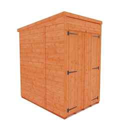 4 X 6 Windowless Tongue And Groove Pent Shed With Double Doors (12mm Tongue And Groove Floor And Roof)