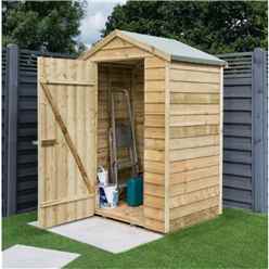 4 X 3 Overlap Apex Shed With Single Door (8mm Overlap)